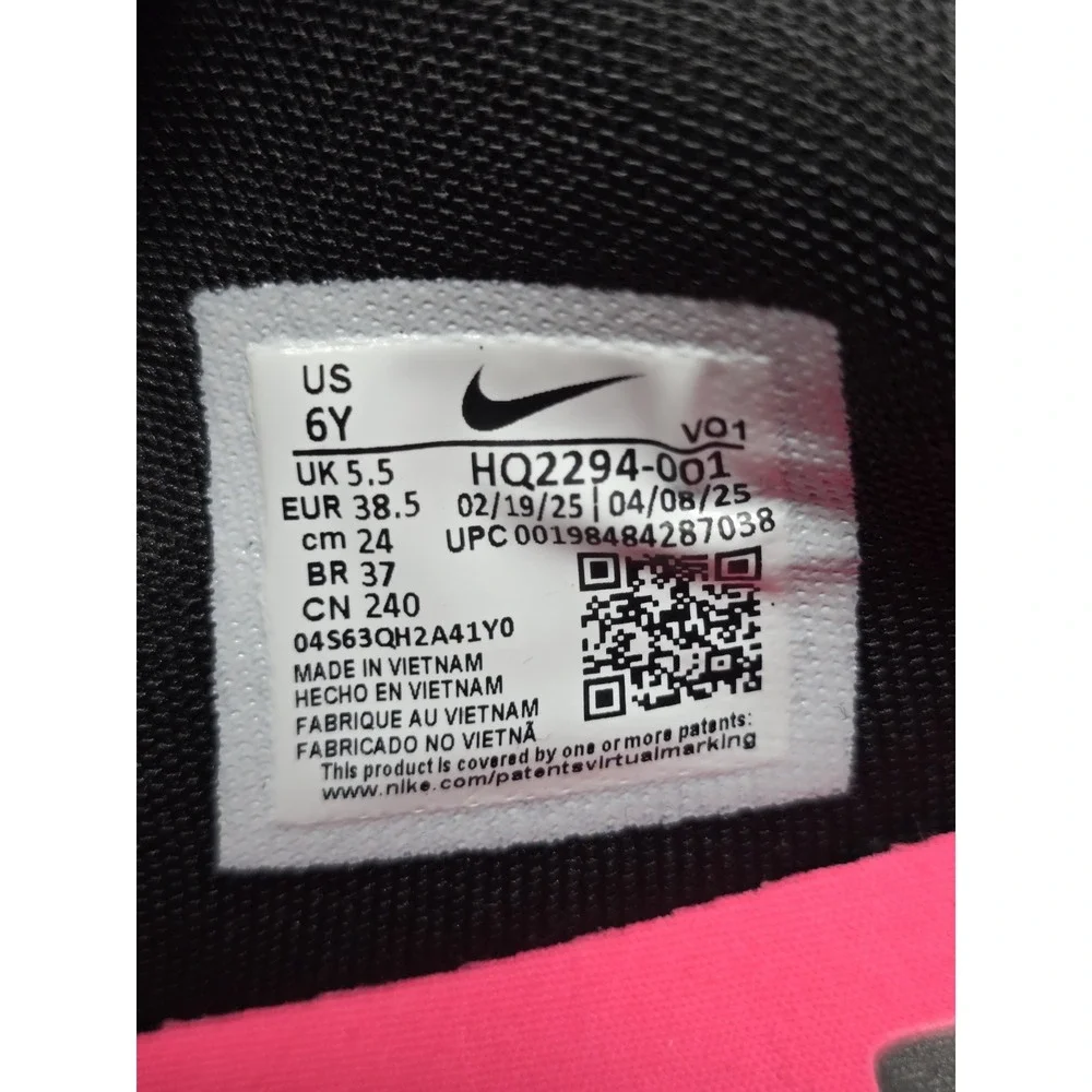 Nike A'One SE (GS) Athletic Sneaker Black/Volt/Pink Low Top 6Y  HQ2294-001 New